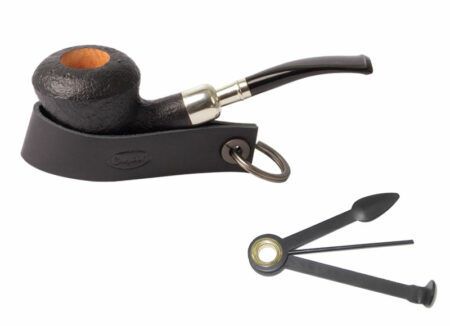 CHACOM Leather Pipe Stand - Matte Black