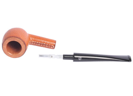 Jeantet Leather Covered Pipe - Straight Billiard Pipe