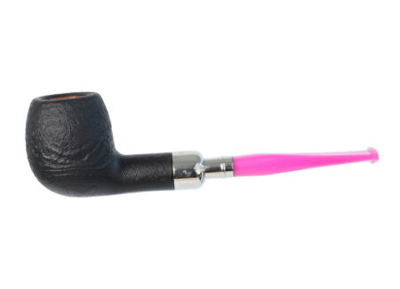 Chacom Spigot 168 - Black Sandblasted Pink Mouthpiece - Tobacco pipe