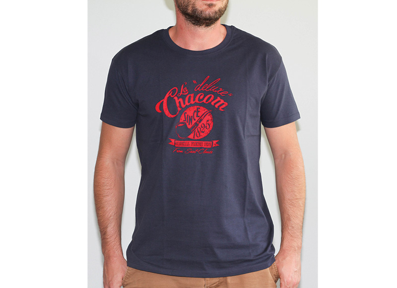 T-shirt Deluxe Saint Claude Bleu Marine & Rouge