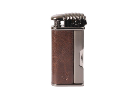 FARO Pipe Lighter with Tools - Brown Leather Finish
