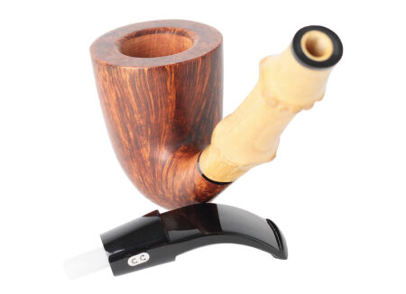 Chacom Bamboo Bent Dublin smooth - Smoking briar pipe