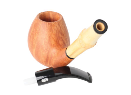 Pipe Chacom Bambou nature - Cognac courbe