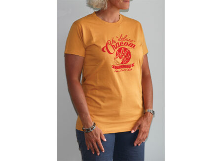 T-shirt Chacom Deluxe jaune moutarde et rouge
